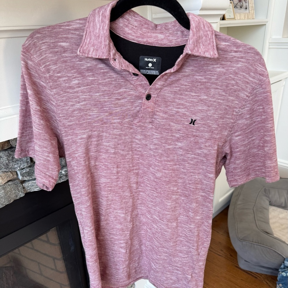Hurley Men's Maroon Heather Polo Shirt